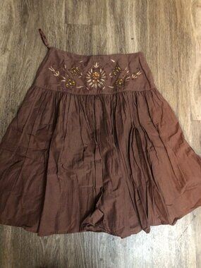 Westbound Petites Full Western Embellished Skirt - Women 6P - Nice